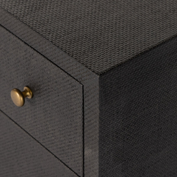 Fiona 6 Drawer Dresser In Black Raffia