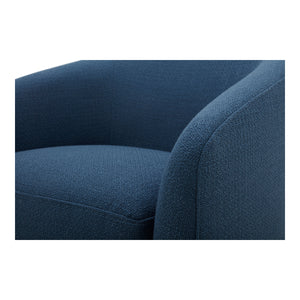 Moe's Oscy Swivel Chair Dark Atlantic Blue