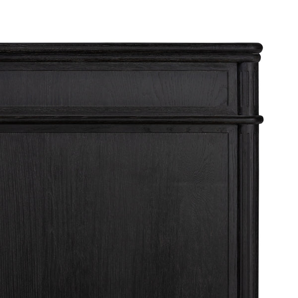 Toulouse Bed In Distressed Black In King