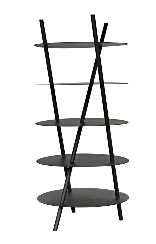 Gautama Industrial Steel Shelf in Matte Black