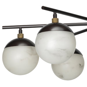 Metro Faux Alabaster 6-Light Chandelier