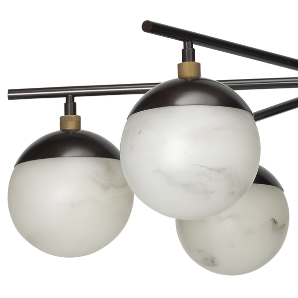Metro Faux Alabaster 6-Light Chandelier