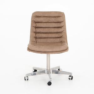 Malibu Industrial Desk Chair In Natural Washed Mushroo