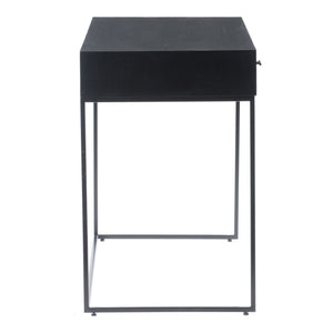 Atelier Desk Black with Acacia Wood & Iron Frame