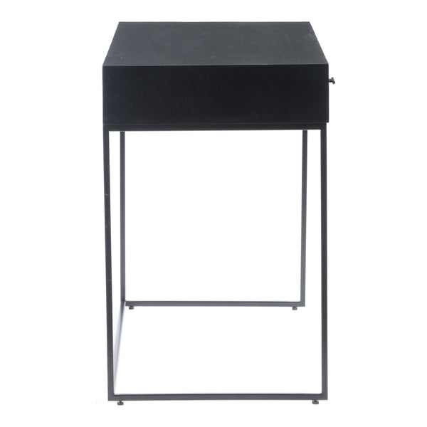 Atelier Desk Black with Acacia Wood & Iron Frame