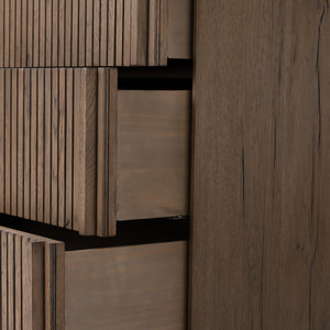 Leo 6 Drawer Dresser in Rustic Grey