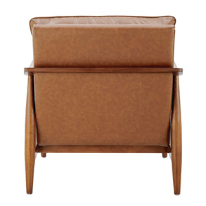 Edmond PU Accent Arm Chair, Vintage Cider
