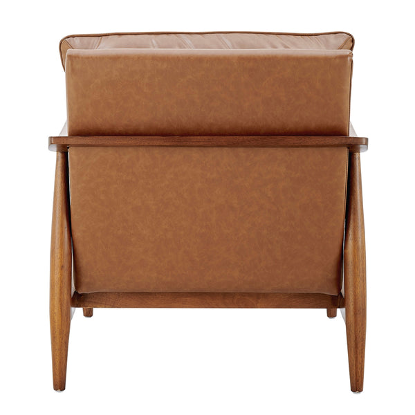 Edmond PU Accent Arm Chair, Vintage Cider