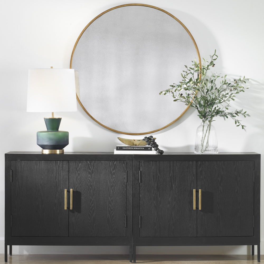 Junius Round Gold Mirror