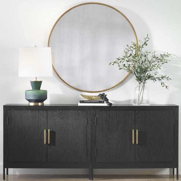 Junius Round Gold Mirror
