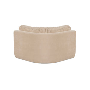 Moe's Matina Corner Chair in Oatmeal Chenille
