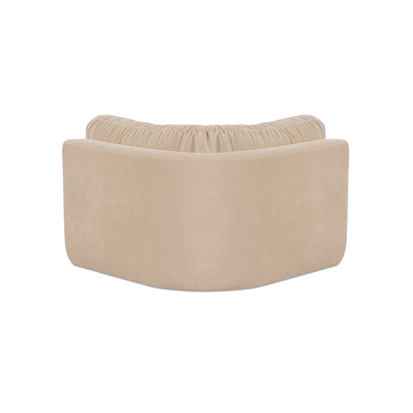 Moe's Matina Corner Chair in Oatmeal Chenille