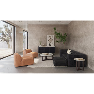 Moe's Jinxx Coffee Table in Charcoal Grey Marble
