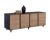 OMARI SIDEBOARD - LARGE - SUEDE LIGHT TAN LEATHER