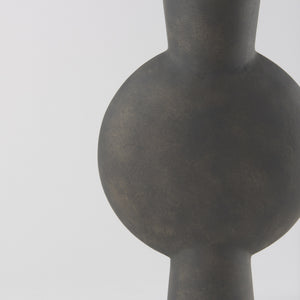 Kaz 8.3L x 3.9W x 16.7H Earthy Brown Ceramic Vase