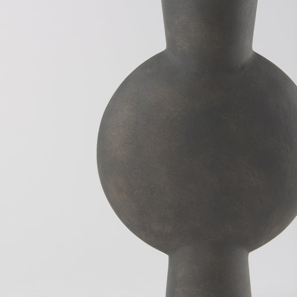 Kaz 8.3L x 3.9W x 16.7H Earthy Brown Ceramic Vase