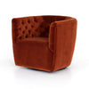 HANOVER TUFTED SWIVEL CHAIR-SAPPHIRE RUST