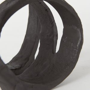 Stanislaw II Black Metal Infinite Ribbon Sculpture