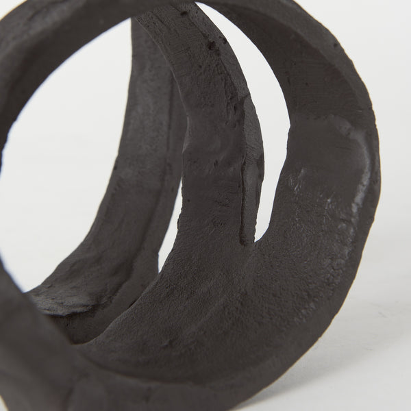 Stanislaw II Black Metal Infinite Ribbon Sculpture