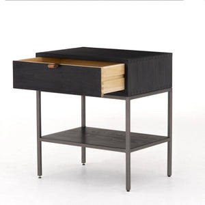 Trey Nightstand-Black Wash Poplar
