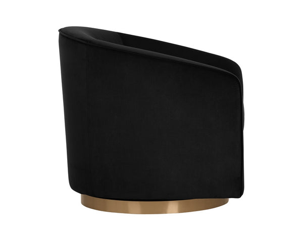 Hazel Swivel Chair - Black Sky