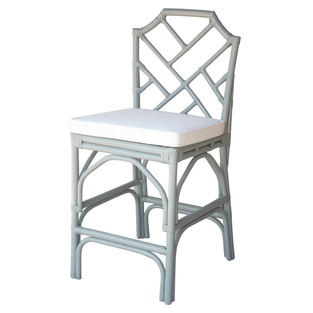 Kara Rattan Counter Stool In Gray 
