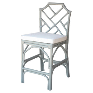 Kara Rattan Counter Stool In Gray 