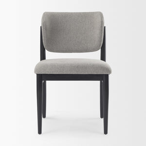 Cline  20.9L x 23.0W x 31.9H Gray Fabric W/Black Wood Dining Chair