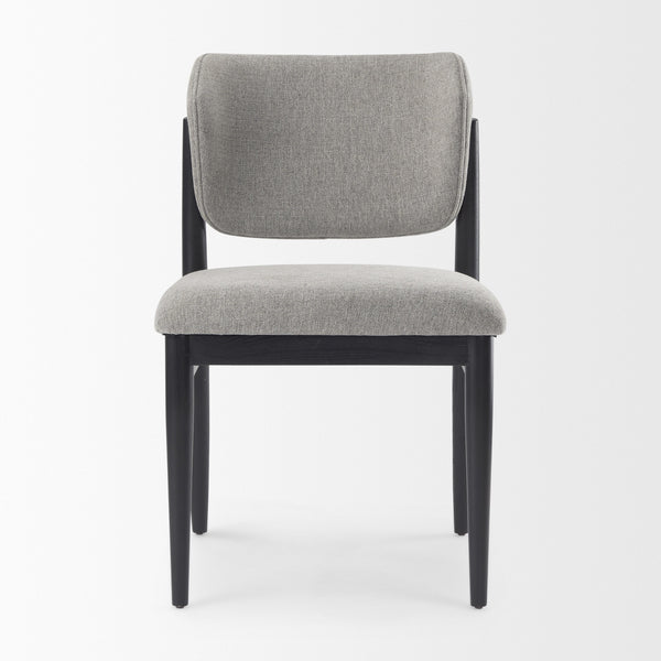 Cline  20.9L x 23.0W x 31.9H Gray Fabric W/Black Wood Dining Chair