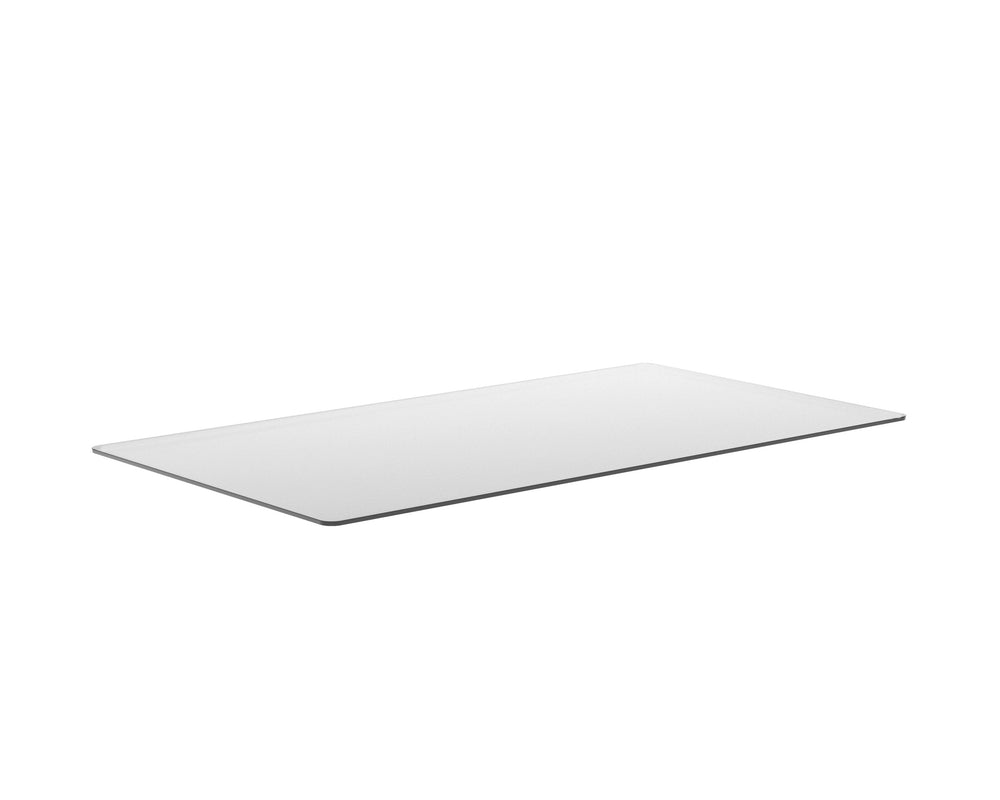 GLASS DINING TABLE TOP - RECTANGULAR - CLEAR - 86.5"