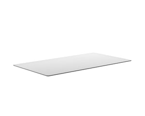 GLASS DINING TABLE TOP - RECTANGULAR - CLEAR - 86.5"