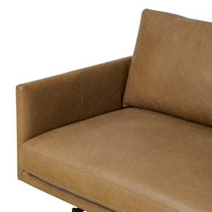 Melle Sofa In Lipari Camel And Ebony Steel