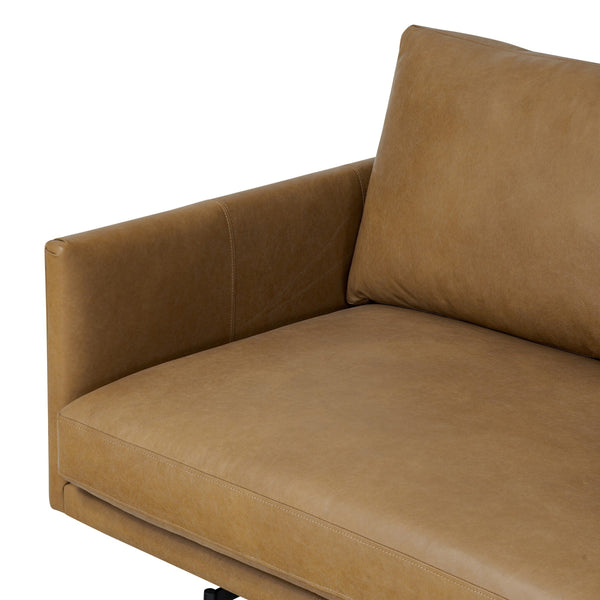 Melle Sofa In Lipari Camel And Ebony Steel