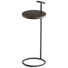 Audrey Side Table in Antique Brass and Black