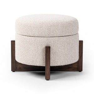 Esben Storage Ottoman In 25" In Sattley Fog