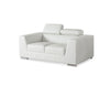 Icon Loveseat in white premium leather