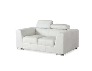 Icon Loveseat in white premium leather
