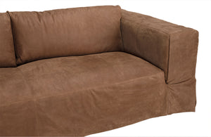Plato Sofa, Orris Brown Leather