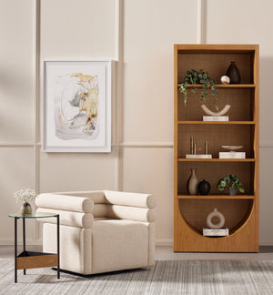 Higgs Bookcase In Honey Oak Veneer
