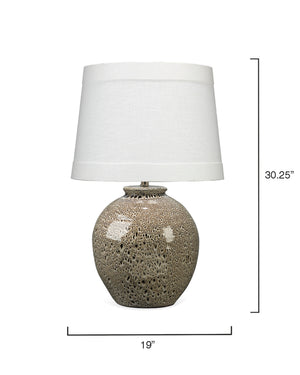 Vagabond Ceramic Table Lamp with Linen Shade