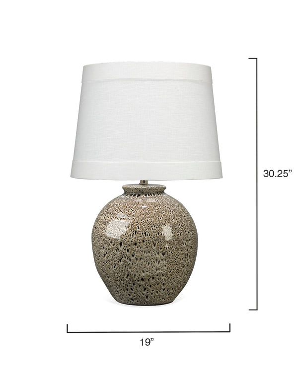 Vagabond Ceramic Table Lamp with Linen Shade