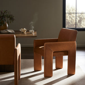 Amur Dining Armchair in Palermo Cognac