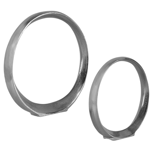 Orbits Nickel Ring Sculptures, S/2