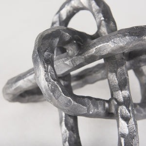 Wilhelm I (Small) 7L x 7W Silver Metal Link Decor Object