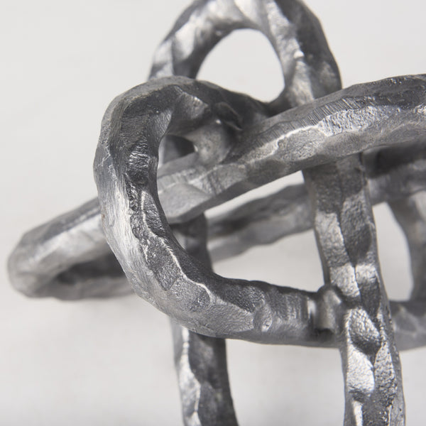 Wilhelm I (Small) 7L x 7W Silver Metal Link Decor Object