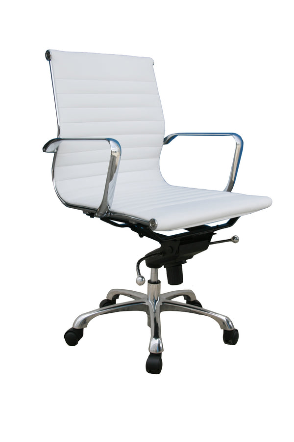Excite Low Back White Office Chair