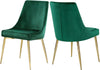 Lynette Dining Chair In Green Velvet