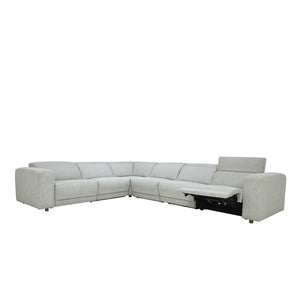 Knoxville Upholstered Power Recliner Sectional - Gray