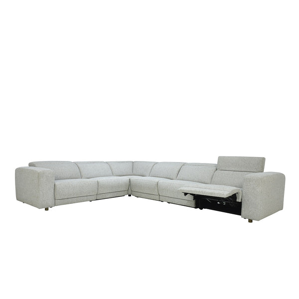 Knoxville Upholstered Power Recliner Sectional - Gray