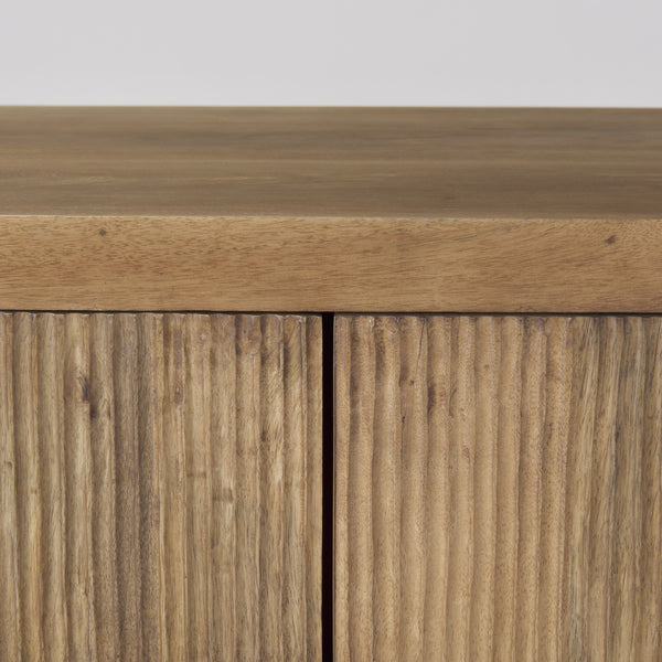 Cairo 36.0L x 19.5W x 36.0H 2 Door Wood and Metal Cabinet